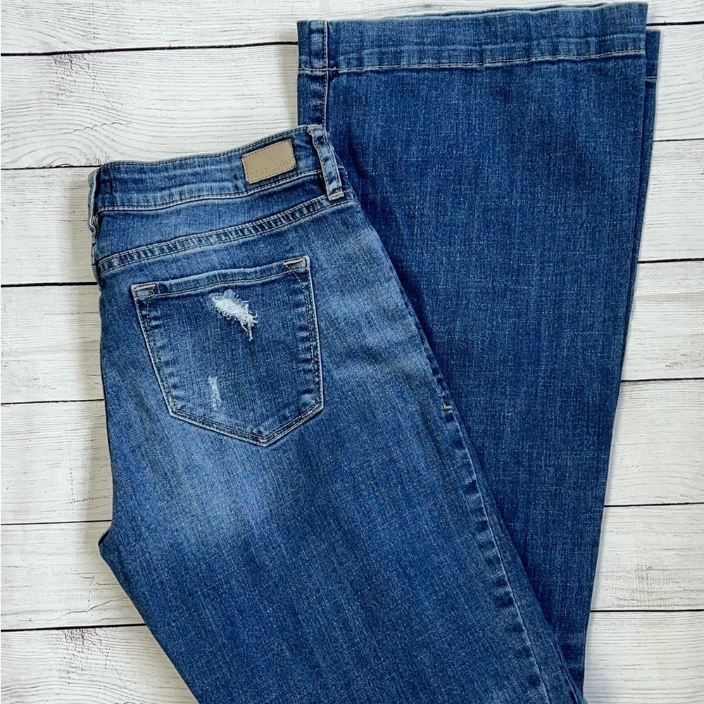 Women’s Dear John Rosie Flare Jeans size 28 distressed with holes